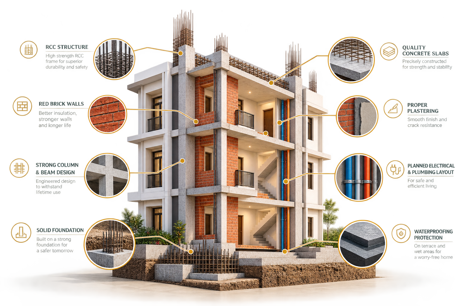 Architectural Construction Features Infographic